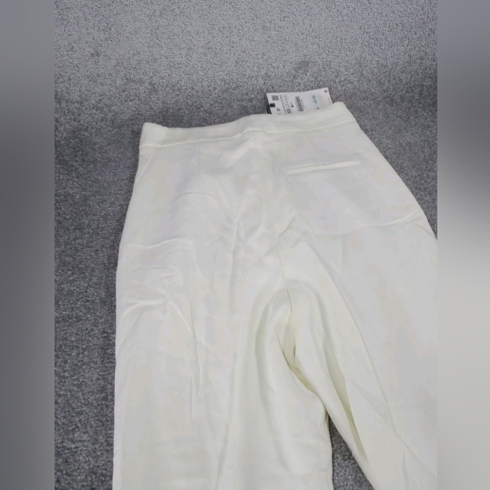 Zara Cream Pleated Trousers - Picture 2 of 11